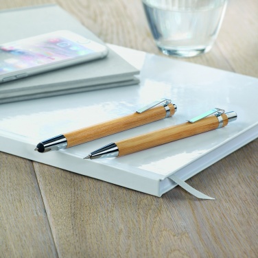 Logotrade promotional item image of: Bamboo pen and pencil set